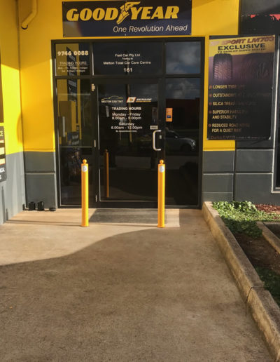 Yellow Bollard for commerical by Bollards Direct