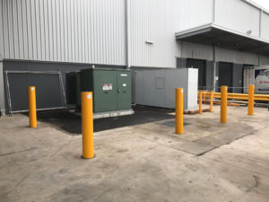 Group of industrial bollards by Bollards Direct